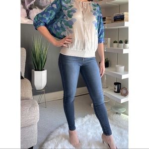 NY & Company Multi Color Blouse